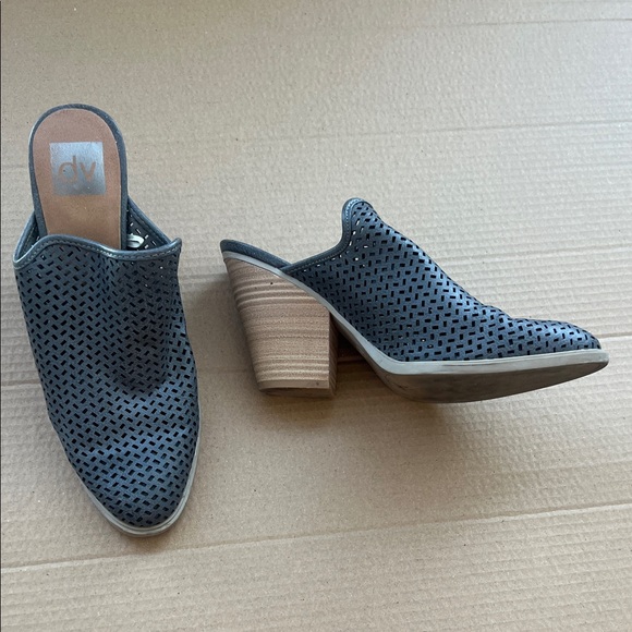 DV by Dolce Vita Women's Black and Tan Perforated Mules - Picture 1 of 3
